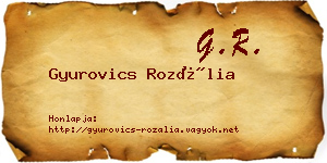 Gyurovics Rozália névjegykártya