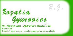 rozalia gyurovics business card